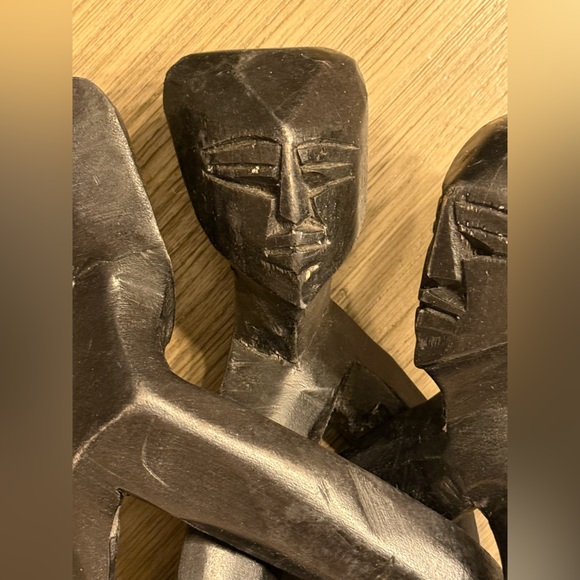 Hand Carved African Unity Sculpture Wooden - Picture 6 of 16